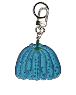 Louis Vuitton X Y.Kusama Portocle Pumpkin Key Ring,Lthr/Brass,Blue,DB/B,3*